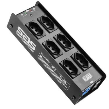 Imagem de Régua De 6 Tomadas Para Palcos Com Entrada E Saída Powercon, 2 Leds De