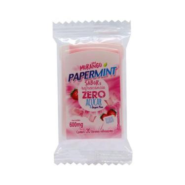 Imagem de Lâminas Papermint Refrescantes Sabor Morango Zero Açúcar 20 Unidades