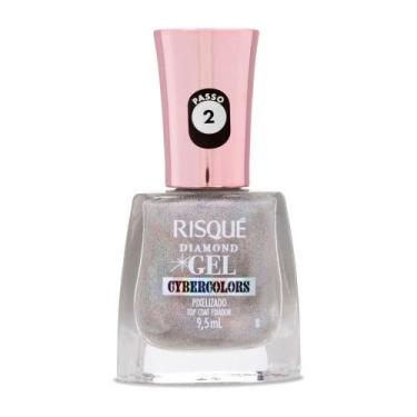 Imagem de Top Coat Fixador Risqué Diamond Gel Cybercolors Pixelizado 9,5ml