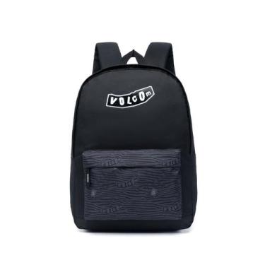 Imagem de Mochila Esportiva  Escolar Volcom Casual Surf Pistol Original, Preto, 
