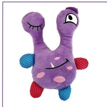Imagem de Brinquedo Pet Cachorro Monstrinho Pelúcia Sonoro Pawise