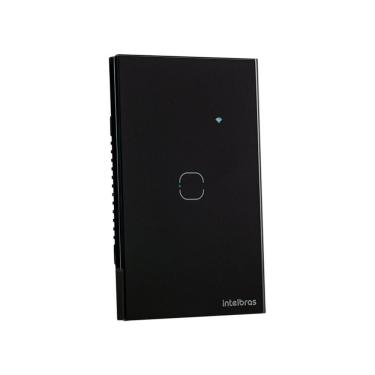 Imagem de Interruptor Smart Zigbee Touch 1 Tecla EZS 1001 para Automação de Iluminação Preto Intelbras