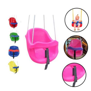 Imagem de Balanço infantil com trava entrega rápida - BATATINHA BRINQUEDOS, Rosa