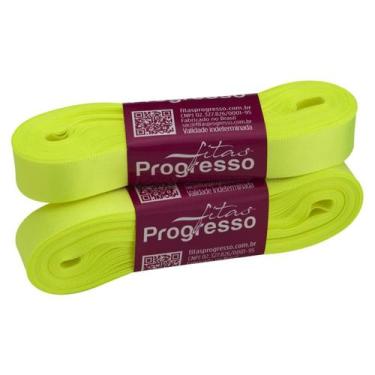 Imagem de Fita de Cetim Progresso 15mm - Nº 3 c/ 10 metros - Verde Cítrico
