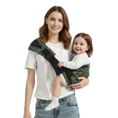 Imagem de Canguru Sling para Bebê Shiaon Ajustável 3,5-18 kg Verde