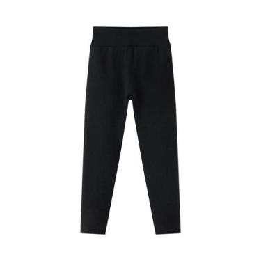 Imagem de Conjunto De Leggings Quentes De Fleece Para Crianças Com Cintura Alta 