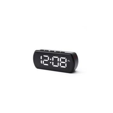 Imagem de Relógio Despertador Digital LED Mesa com Alarme e Hora - Brtech