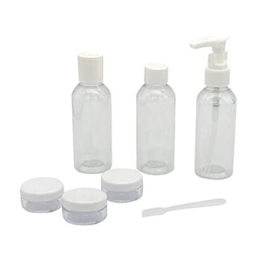 Imagem de Kit Banho Nécessaire + 3 Frascos Shampoo Sabonete Líquido