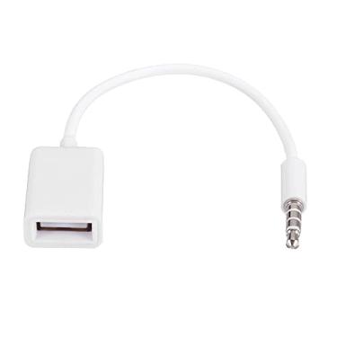 Imagem de Cabo De Áudio Auxiliar Usb,Adaptador De Cabo De Áudio Auxiliar Usb 3.5Mm Macho Jack Plug To 2.0 Female Car Converter Cord Otg Cable Decode Function