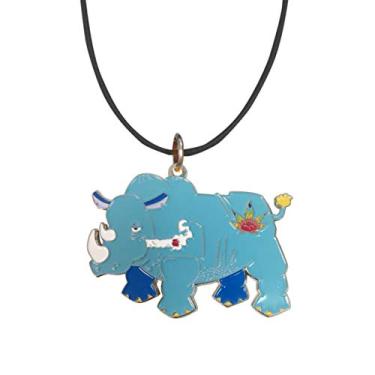 Imagem de Pingente de metal esmaltado com strass Happy Stoned Pals da Pot Smoking Pals - colar com cordão preto de 49,5 cm