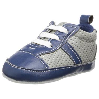 Imagem de Little Me Tênis recém-nascido perfurado para bebês meninos, Azul, 9-12 Months
