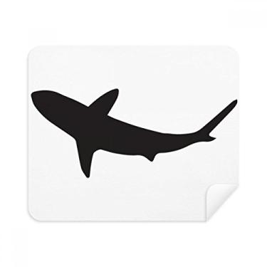 Imagem de Pano de limpeza de tela Outline Ocean Shark Fierce Fish 2 peças de tecido de camurça