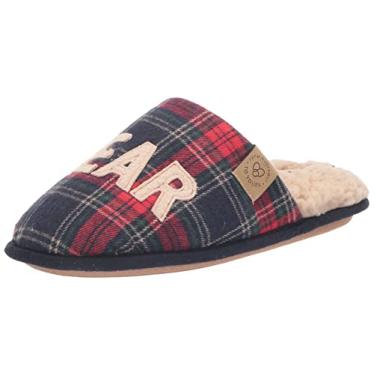 Imagem de Dearfoams Pantufa feminina Mama Bear, Blazer azul-marinho, 15-16 Women/13-14 Men