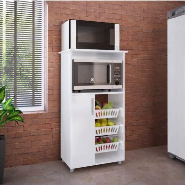 Imagem de Fruteira com Nicho 1 Porta 3 Cestos 0260 Genialflex