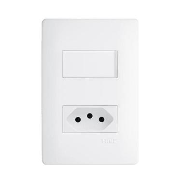 Imagem de 1 Interruptor Simples 16A/250V + 1 Tomada 2P+T 20A/250V Fame