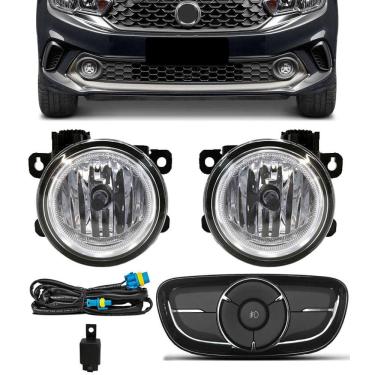 Imagem de Kit Farol de Milha Neblina Fiat Argo e Cronos 2018 2019 2020 - Botão Painel