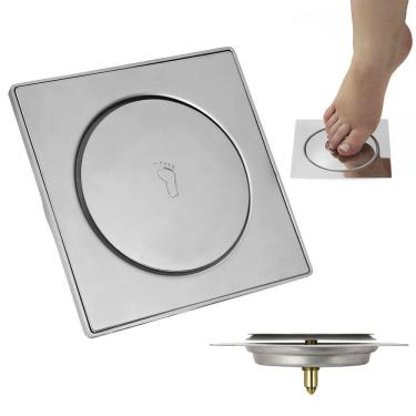 Imagem de Ralo Click Inteligente Aço Inox Banheiro Pop Up Clic 15x15