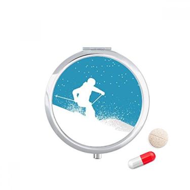 Imagem de Esqui esportivo com estojo para pílulas de esqui com estojo de armazenamento de remédios