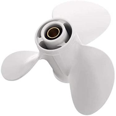 Imagem de KRASS Hélice de popa de motor marítimo 664-45947-01-El 9 7/8 X 11 1/4 para liga de alumínio 20-30Hp 3 lâminas preto 10 estrias dente barco de rotação R, Collector8