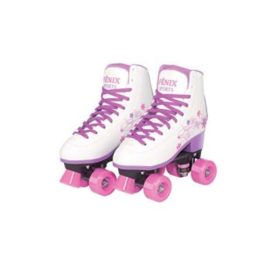 Imagem de Patins Quatro Rodas Roller Skate, Fenix, Branco, 39 a 42