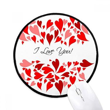 Imagem de Tapete de mouse vermelho para computador com estampa "I Love You" para o dia dos namorados