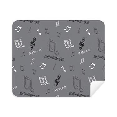 Imagem de DIYthinker Limpador de tela White Music Solfege Notes pano de limpeza 2 peças tecido de camurça