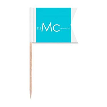 Imagem de Elementos Químicos Mesa menstrual Metais Pobres Moscovium Mc Bandeiras de palito de dente Marcação para Bolo de Festa Prato de Queijo