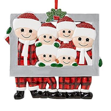 Imagem de Pingente de Natal Decorações pessoais de Natal Familiar Para Casa 2022 Navidad Árvore de Natal Pendurada Ano Novo 2023 (6 Pessoas)