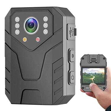 Imagem de Body Cam com áudio,1080P Body Camera Body Cam - 6-8 duração da bateria, câmera vídeo bolso pessoal para aplicação, segurança, câmera corporal Ngumms