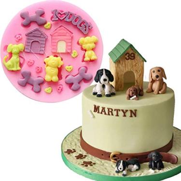 Imagem de (dog nest bone) - Anyana mini Dog pet House Bone nest animal mould cake Fondant gum paste mould for Sugar paste gumpaste designer cupcake decorating topper decoration sugarcraft decor
