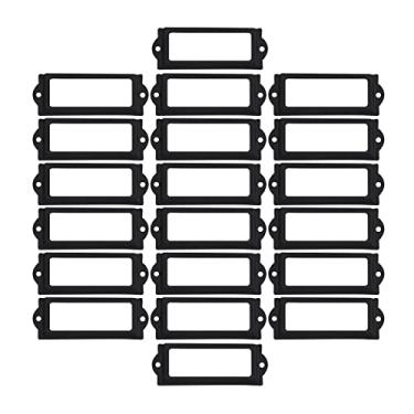 Imagem de Ioensy 20 Porta-etiquetas com Armação para Cômoda, Preto