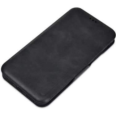 Imagem de IOTUP Capa para iPhone 13,13 Mini, 13 Pro, 13 Pro Max 2022, capa carteira de couro PU premium flip folio suporte capa com slots de cartão e fecho magnético (cor: preto, tamanho: 13 mini 5,4 polegadas)