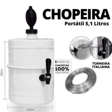 Imagem de Chopeira Portatil 5,1 Litros Torneira Italiana - Beer Chopp