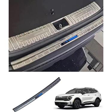 Imagem de GZBFTDH Acessórios para placas de peitoril de porta-malas de carro 2023 Kia Sportage NQ5, capas protetoras de para-choque de aço inoxidável, peças decorativas (prata)