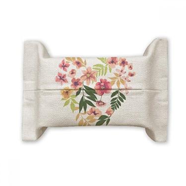 Imagem de Bolsa de linho de algodão para desenho de folhas de flores em aquarela