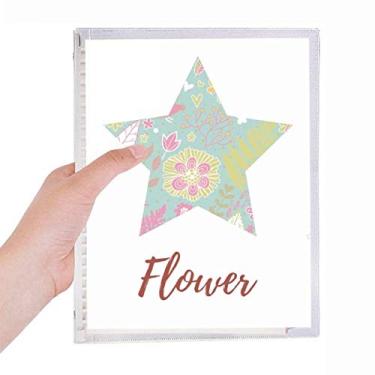 Imagem de Caderno de folhas verdes para plantas de flores, folhas soltas, diário recarregável