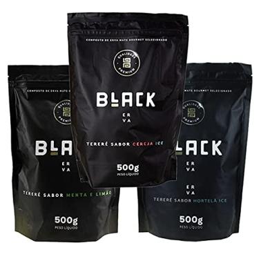 Imagem de Kit 3x Erva Mate Tereré Black Erva 500g Sabores Ice