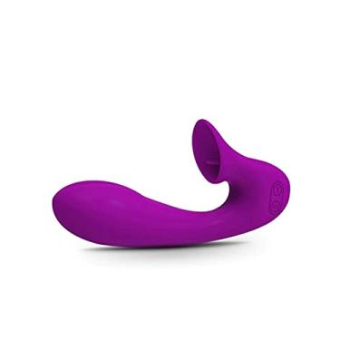 Imagem de Vibrador Poderoso Ponto G Língua Lambendo Clitóris Estimulador 12 Modos de Vibração Brinquedo do Sexo Para Mulher Zatla Shop (Roxo)