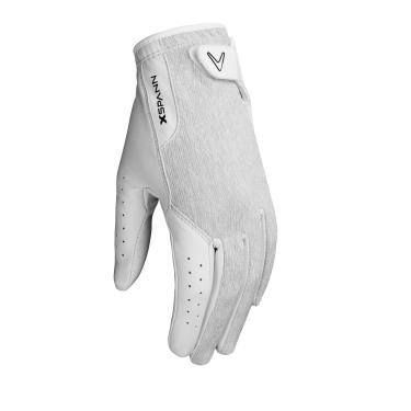 Imagem de Callaway Golf feminino X-Spann compressão ajuste premium Cabretta luva de golfe de couro, usada na mão direita, médio/grande
