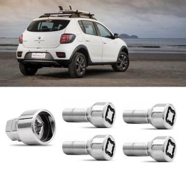 Imagem de Jogo Parafuso Antifurto Renault Sandero Stepway M12x1,5 - Rodafuso