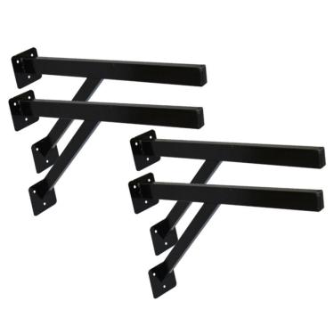 Imagem de Kit 4 Suportes Parafusar Bancada Pia Pedra Mármore 40x20cm