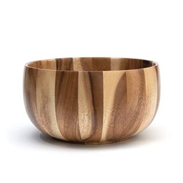 Imagem de Lipper International 1269 Tigela de acácia Sunburst, salada para dois, 23 cm, tigela única