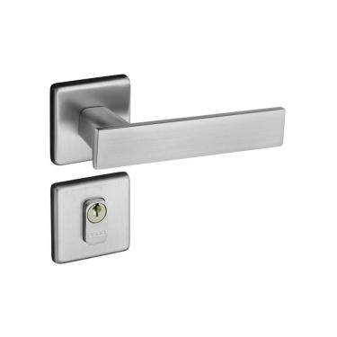 Imagem de Fechadura Quadra Roseta Quadrada Máquina 55mm Cromo Acetinado Externo Pado