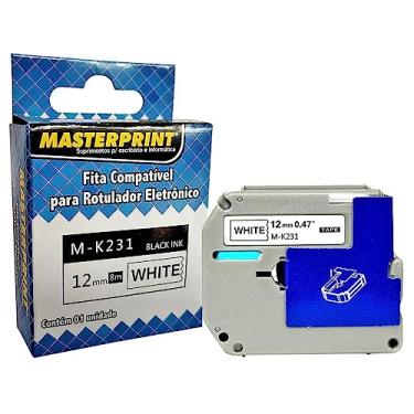 Imagem de Fita Para Rotulador, Masterprint, Eletrônico, 12Mmx8Mts, M-K231, Preto E Branco