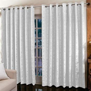 Imagem de Cortina Jacquard 3,00 x 2,30 para sala/quarto - Branco