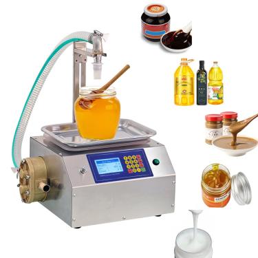 Imagem de Máquina envasadora de líquidos para pasta totalmente automática de aço inoxidável L15-20g-8kg, fácil de limpar - Ideal para mel, óleo de motor, xampus, molho picante e muito mais