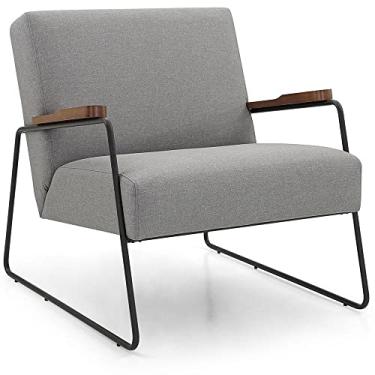 Imagem de Poltrona de Aproximação Herval Jade, Linho Cinza