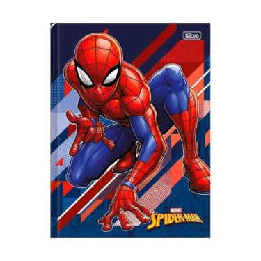 Imagem de Caderno Costurado Tilibra 1/4 Capa Dura Top Spider Man 80 Folhas Embal
