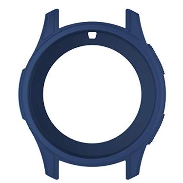 Imagem de AWADUO para Smasung Galaxy Watch de 46 mm capa protetora de silicone, capa protetora Smartwatch para Samsung Galaxy Watch 46 mm/Samsung Gear S3 Frontier SM-R760 Smartwatch, macia e durável, Silicone Navy Blue