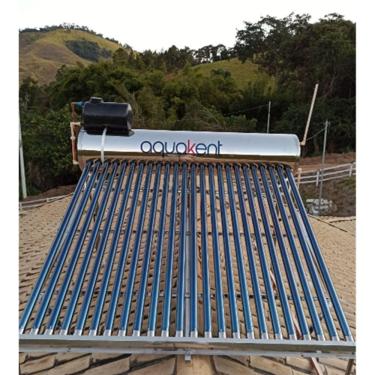 Imagem de Kit Aquecedor Acoplado Solar a Vácuo AK240Z INOX - 16 Tubos Aquakent